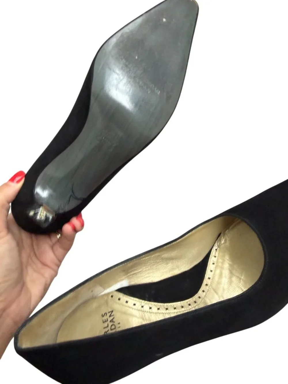 CHARLES JOURDAN Vintage Black Heels Size 6.5